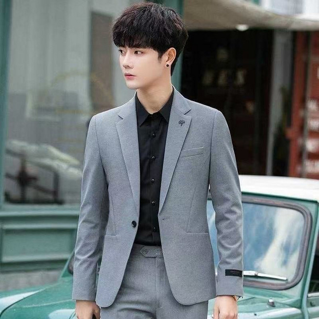 휠렉스 남성 캐주얼 사계절 원버튼 정장 수트세트 Y33