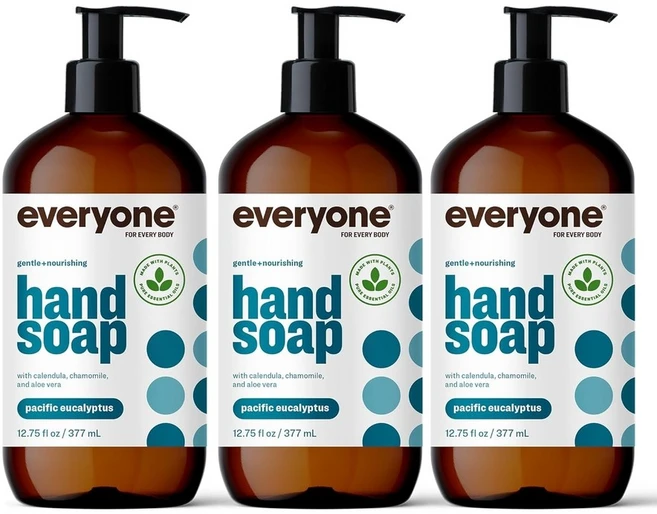 Everyone Liquid Hand Soap 에브리원 리퀴드 핸드 솝 메이어 루비 자몽 377ml 3팩, 태평양 유칼립투스 - 쿠팡