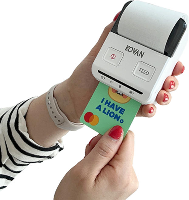 무선 블루투스 카드 단말기 휴대용 스마트폰 모바일 용지출력 결제존 TP-2000, 1개