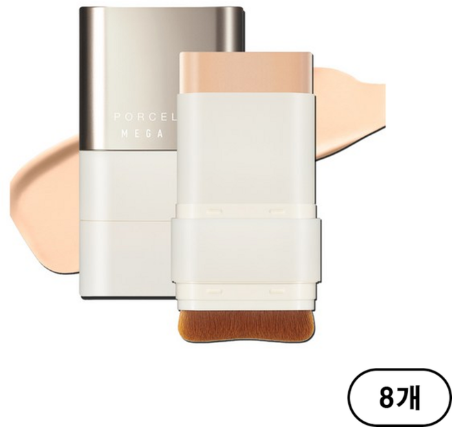 조성아 메가 핏 스틱 파운데이션 마스터 포슬린 SPF50+ PA++++ 16g, 8개, 21호 01N 베이지 (Beige)