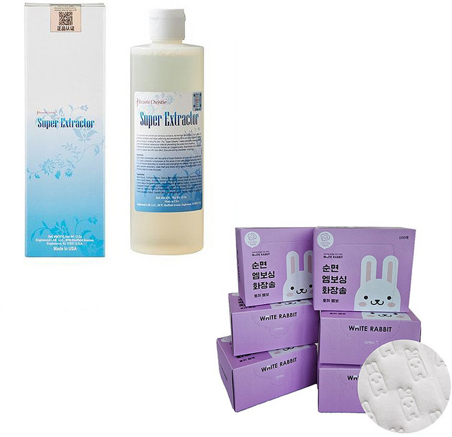 커버제작소 슈퍼익스트랙터(슈퍼엑스로션) 350ml+ 화장솜(100매) 피지연화제, 350g, 1세트