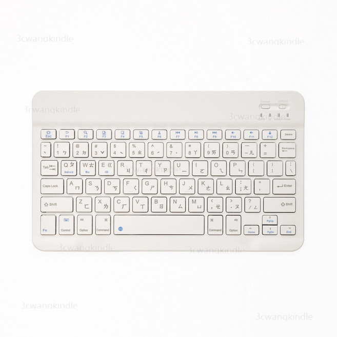 無線滑鼠組 適用於iPhone iPad 蘋果 安卓手機及平板電腦, 藍芽鍵盤(注音+倉頡刻印 白色!!)