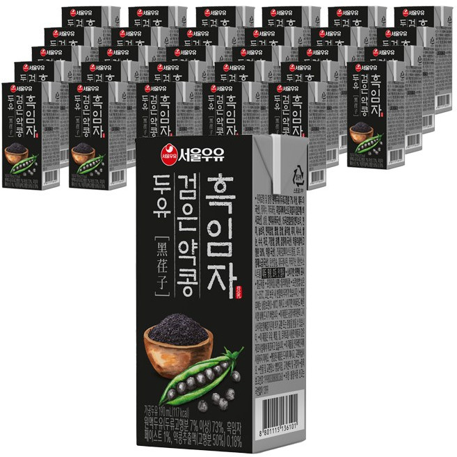 서울우유 흑임자 검은 약콩 두유, 190ml, 80개