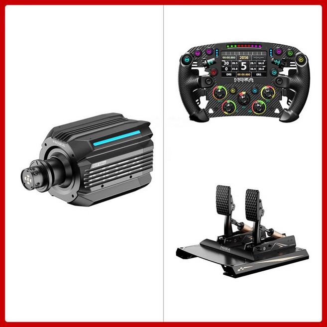 [CTK] MOZA 모자 R21 울트라 게이밍 레이싱 시뮬레이션 ULtra 드라이브 핸들 페달, 1개, 베이스+FSR2 레이싱 휠+CRP 2페달