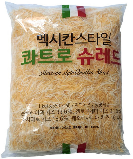 동원에프앤비 멕시칸 스타일 콰트로 슈레드 1kg, 1개