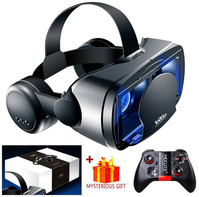 3D VR 헤드셋 가능한 vr 가상현실 기기, China, With Box 054 Remote, 한개옵션1