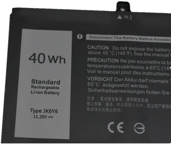 새로운 40Wh JK6Y6 53Wh H5CKD 노트북 배터리 (DELL Inspiron 5408 7405 2-in-1 Latitude 3410 호환), 01 JK6Y6 40WH