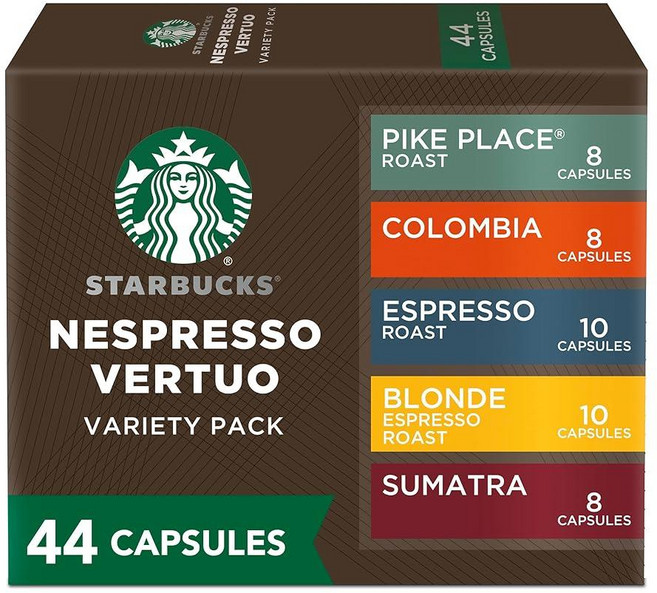 미국 스타벅스 네스프레소 버츄오 버라이어티팩 5종 44개입 캡슐 커피