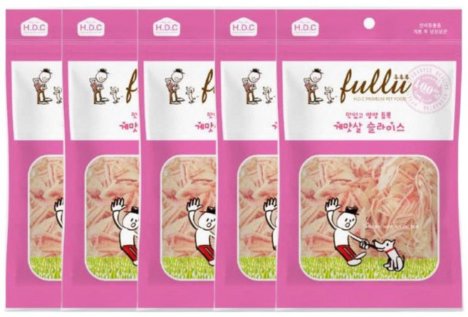 후루루 천연게살 고양이 간식 강아지 간식, 게맛살슬라이스, 30g, 8개