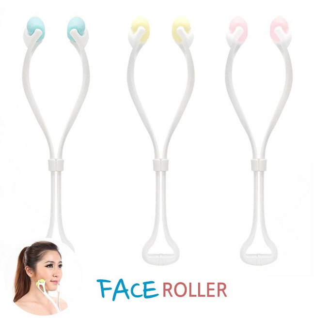 페이스롤러/ 양면 얼굴마사지/ 4롤러/ 셀프마사지 W49ED1C, 페이스롤러(랜덤색상)