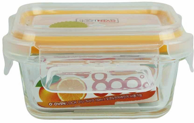 오븐락 내열유리 미니 찬통 직사각 150ml 유리용기 전자레인지 오븐용, 단품, 1개, 상세페이지 참조