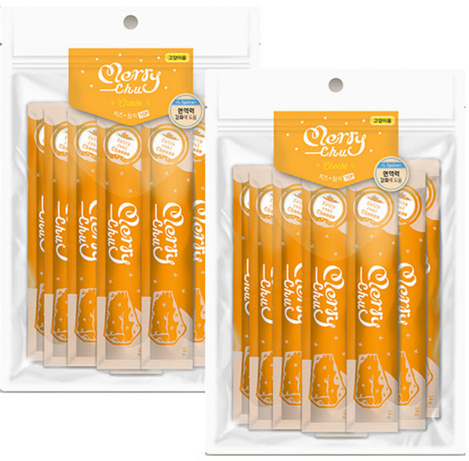 네츄럴코어 메리츄 대용량 치즈 참치(15p) 2개, 참치 + 치즈 혼합맛, 14g, 30개