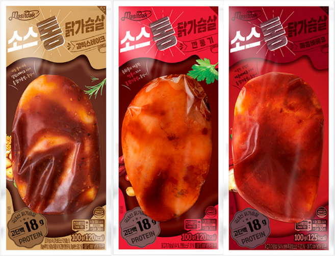 [랭킹닭컴] 맛있닭 소스 통 닭가슴살 3종 혼합, 30개, 100g