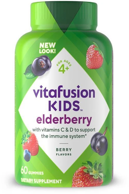 비타퓨전 키즈 엘더베리 구미 150mg 60정, 비타퓨전 키즈 엘더베리 150mg 구미 60정 1861, 1개 - 쿠팡