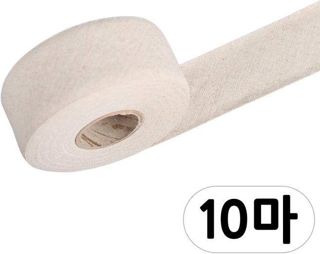 [모핸] 4cm 바이어스 테이프, 네츄럴 린넨, 1개