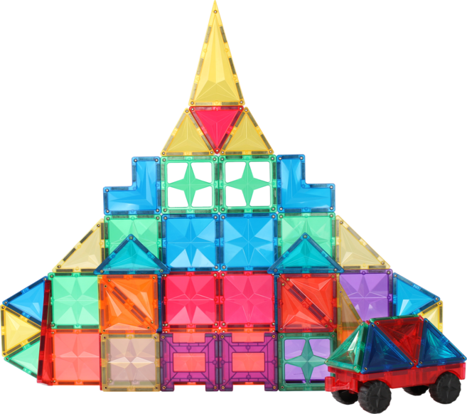 비컴비 MNTL 스타 맥타일즈 62pcs (클래식 컬러) 자석 블럭 교구 소근육발달 색감놀이 창의력 장난감, 1개