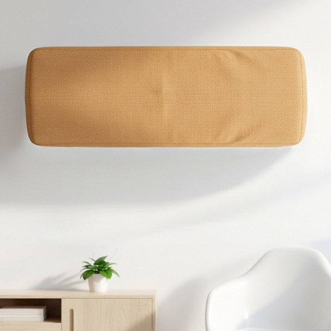 아트리빙스 긴 신축성 벽걸이 에어컨 커버, 브라운