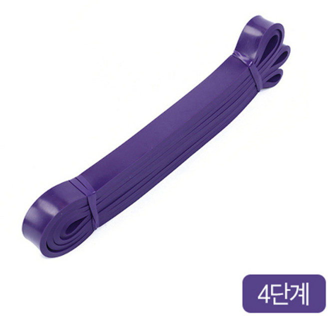 투에이비 라텍스 홈트레이닝 철봉 턱걸이 풀업밴드 1~8단계, 4단계 퍼플, 1개