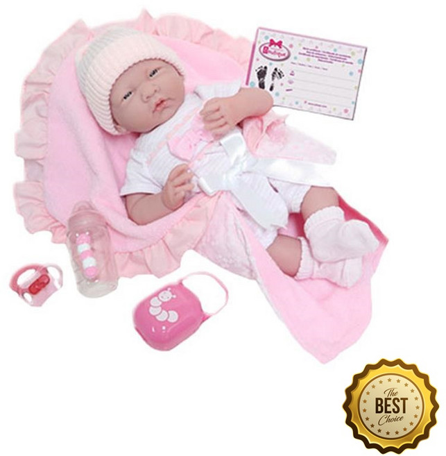 14개월 리얼한 아기인형 포대기 우유먹이기 공주놀이 여아선물 집들이선물, 1개
