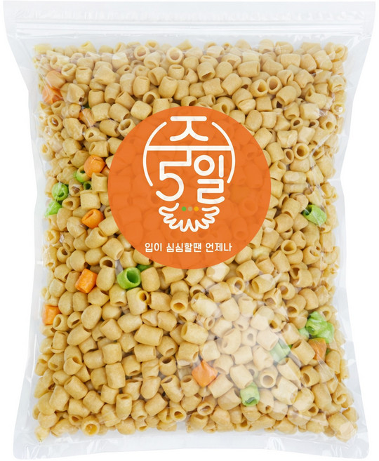 [주5일] 마카로니 뻥튀기 지퍼백포장 제습제동봉 손가락과자, 1개, 300g