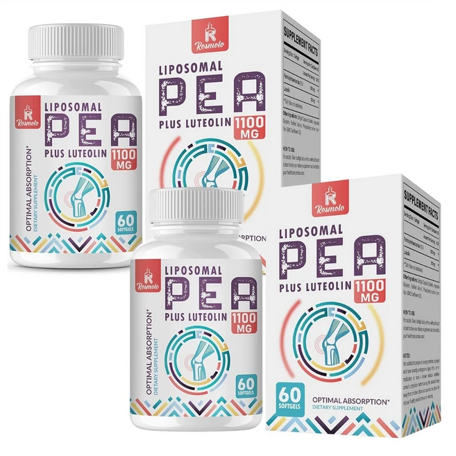 리포좀 팔미토일에탄올아마이드 PEA 리포조말 루테올린 미국내수용, 60정, 60정, 2개 - 쿠팡