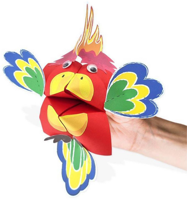 재밌는 복화술 역할놀이 동서남북 앵무새 종이접기 DIY 4인 학습만들기 사회복지 선물 쉬운, 4인묶음포장, 4인묶음포장