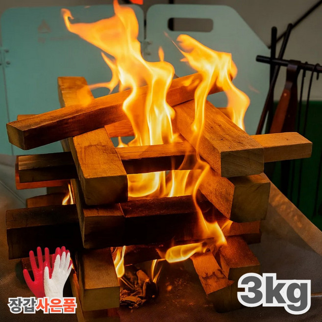 에코 참나무장작 3kg 캠핑장작 불멍, 1개