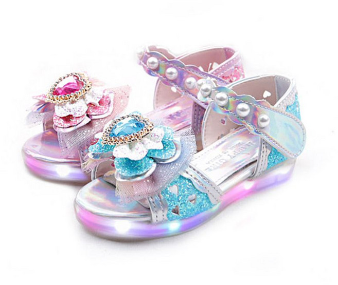 풋풋아동화 풋풋 러브썸 LED 구두샌들 라이팅구두 여아슈즈