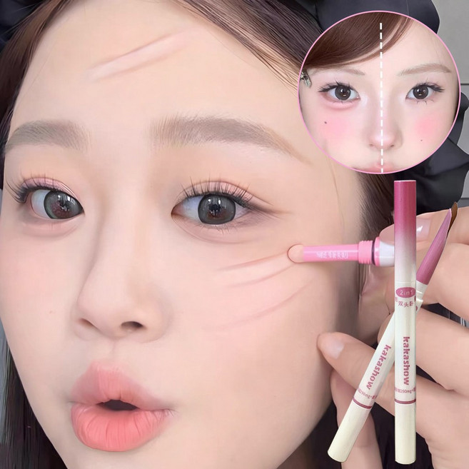 투톤 애교살펜슬 음영 라이너 스틱 애교살 펜슬 애교살 섀도우 눈 밑 애교살 펜슬 스틱, 1개, 02