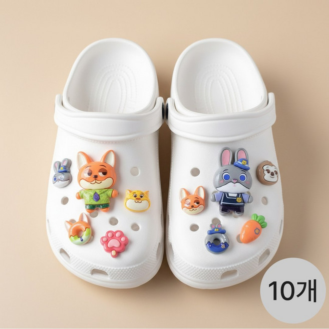 그레몬 경찰 토끼 사막여우 캐릭터 입체 파츠 10개