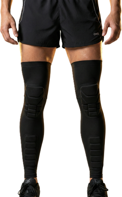 타이트엔드 DNS 쿠션 다리토시 보호대 좌우세트, 1세트, 블랙