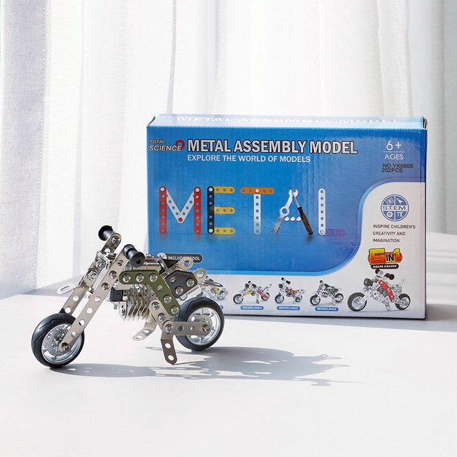 토탈사이언스 레이싱 오토바이 126P 1세트 STEM 과학완구 장난감 만들기 1세트