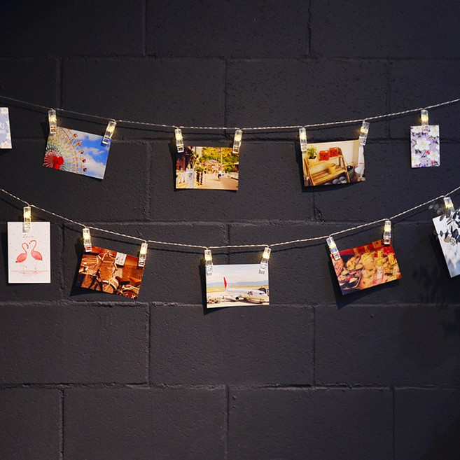 마렌 조명 LED 블랑 포토집게 가랜드 조명 40구, 단품