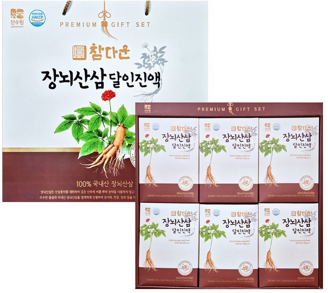 산수원 참다운 장뇌산삼 달인진액 70ml x 60포 선물세트, 1세트