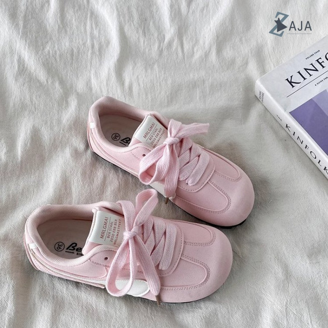 ZAJA 여성 발편한 플랫 스니커즈 캐주얼 단화 출근용 데일리슈즈
