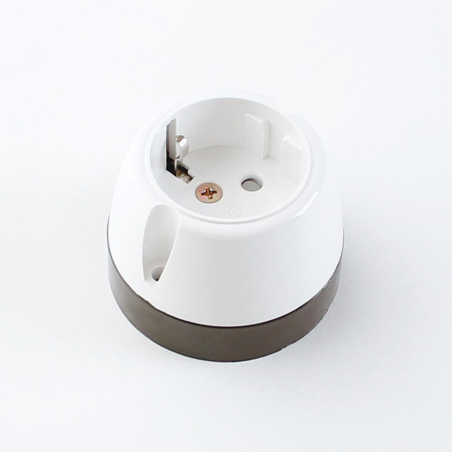 조명1번지 현대 노출 1구 콘센트(접지형) 핀타입, 1개