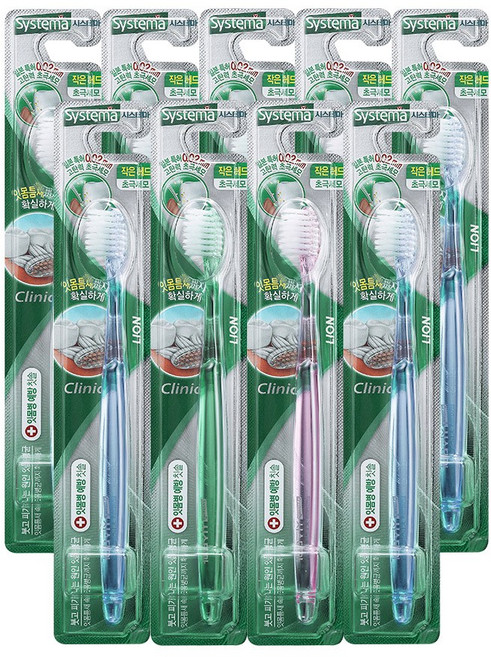 시스테마 클리닉 칫솔 콤팩트 x 9개, 1개입