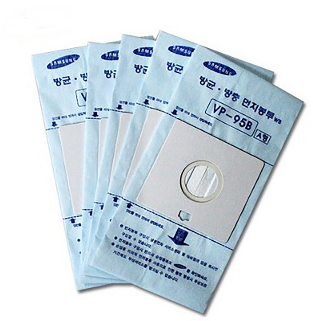 VC-PW624 VC-PX620 VC-TN600 VC-TW600 5매 정품 삼성청소기 먼지봉투 종이필터 VP-95B, 5개