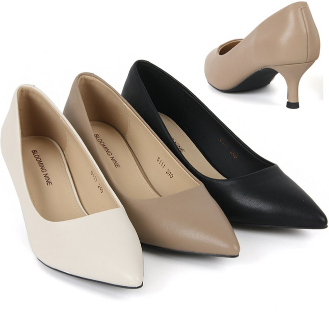 마이슈 발이편한 천연가죽 5.5cm 스틸레토 여성구두 데일리 오피스 여자 정장구두