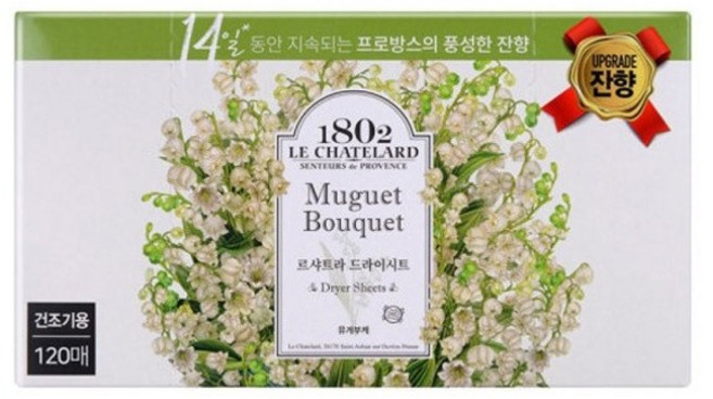 르샤트라1802 드라이시트 섬유유연제 뮤게부케, 120매, 1개