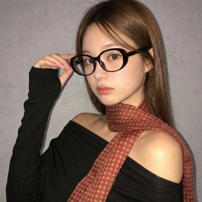 블링살롱 긱시크 레트로 오벌 빅사이즈 패션 뿔테 안경테 3컬러