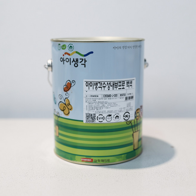 삼화페인트 아이생각 수성내부프로 3.96L 친환경 수성페인트, 기본백색, 1개
