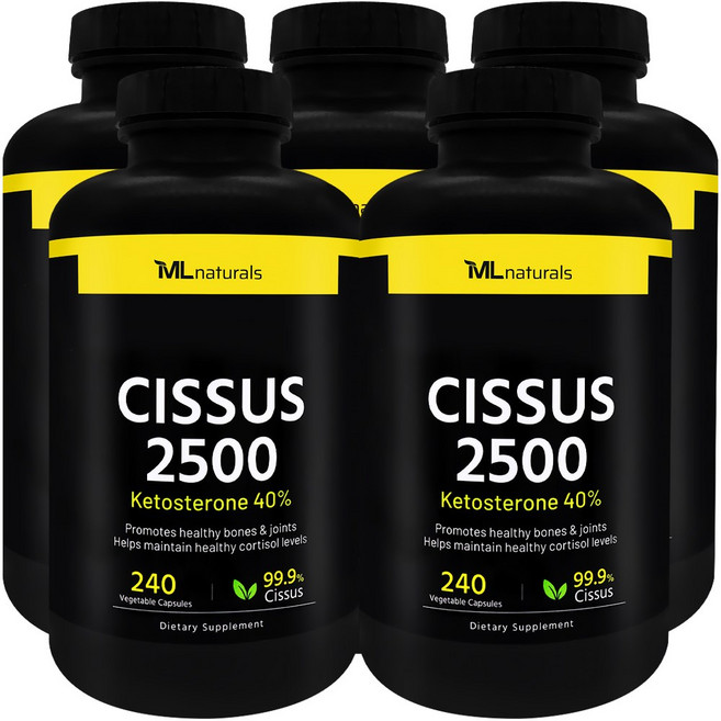 [미국번개배송] 마이라이프 내추럴스 시서스 2500 케토스테론 40% 240정 5병, 5개