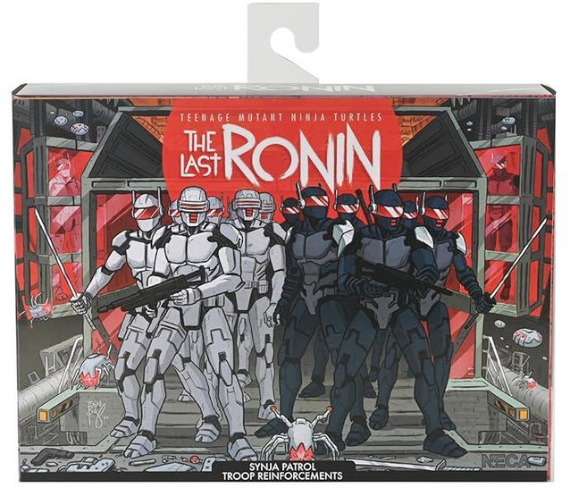 미국출고 평점4.5+ 179469 네카 NECA 십대 돌연변이 닌자 거북이 (마지막 로닌) - 17.8cm(7인치) 스케일 액션 피규어 Synja Robots 2팩