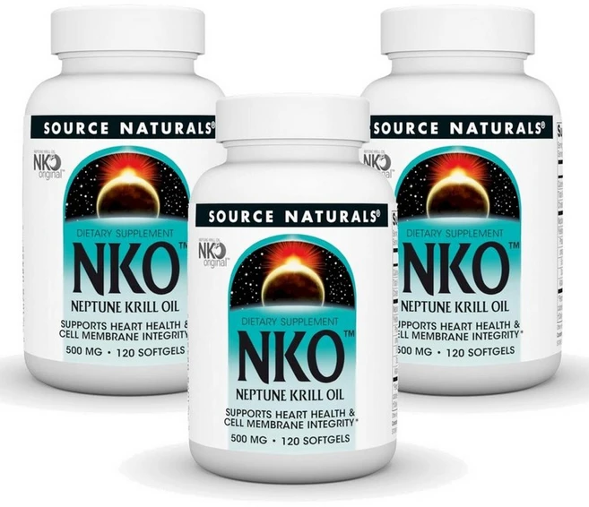 소스 내추럴스 NKO 넵튠 크릴오일 500mg 120정, 3개 - 쿠팡