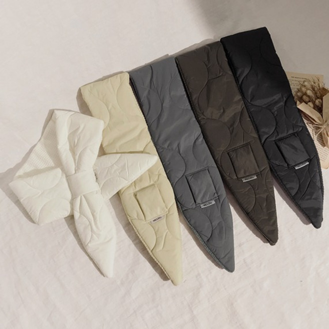 무배 힐디 패딩 머플러 숏 쁘띠 미니 목도리 겨울 기모 커플 넥워머 디어안나