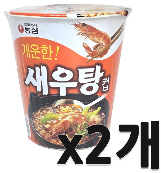 농심 소컵 새우탕, 2개