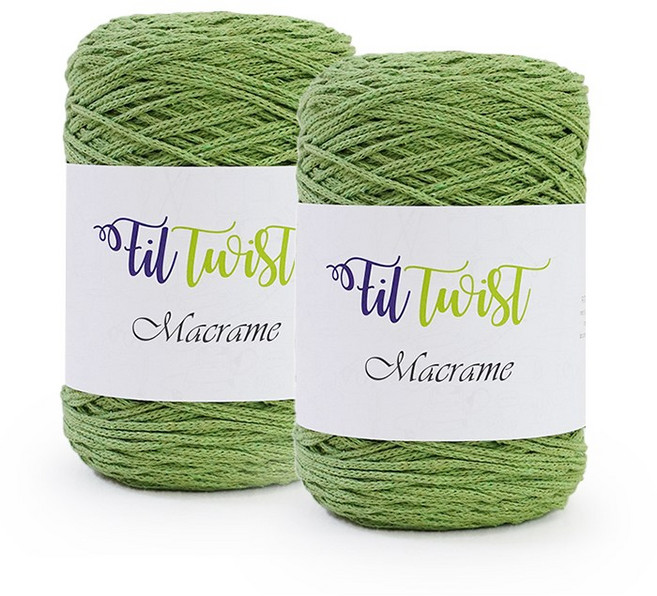 쎄비 필 트위스트 마크라메 뜨개실, 33 연두, 2개
