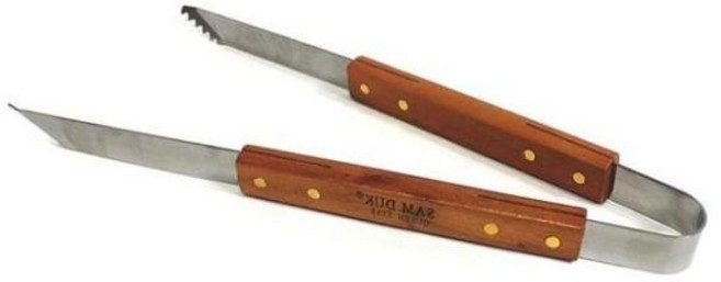 후기 고기굽기 집게 나무손잡이 40cm, 1개