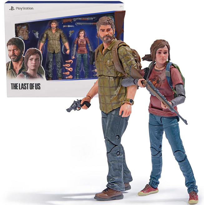 스핀마스터 소니 PS 더 라스트 오브 어스 파트1 조엘 + 엘리 피규어 세트 15.2cm, 1개